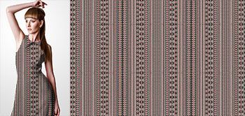 03029v Materiał ze wzorem etno geometryczny motyw inspirowany sztuką plemienną